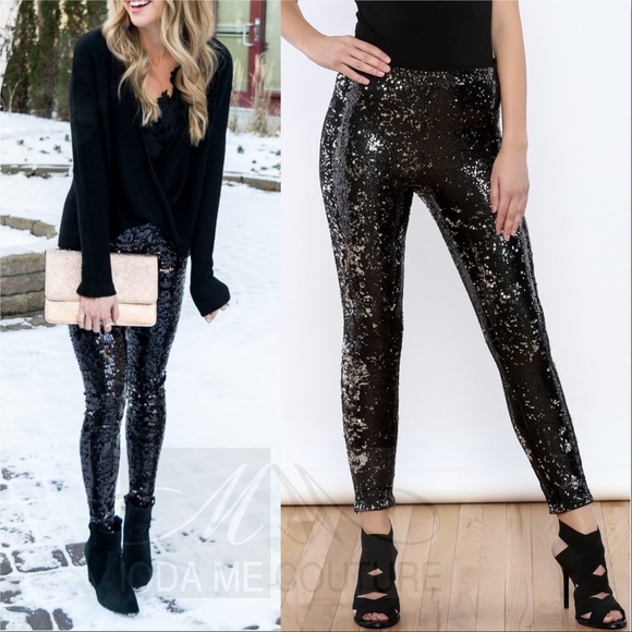 1 left Sequin Skinny Pants - Picture 3 of 3